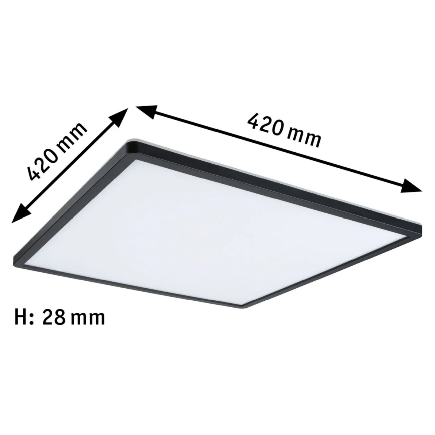 Paulmann 71002 - LED/22W Панель з регулюванням яскравості ATRIA 230V 3000K 42x42 см чорний