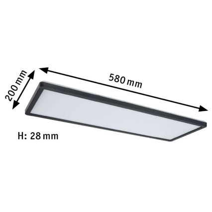 Paulmann 71003 - LED/22W Панель з регулюванням яскравості ATRIA 230V 3000K 20x58 см чорний