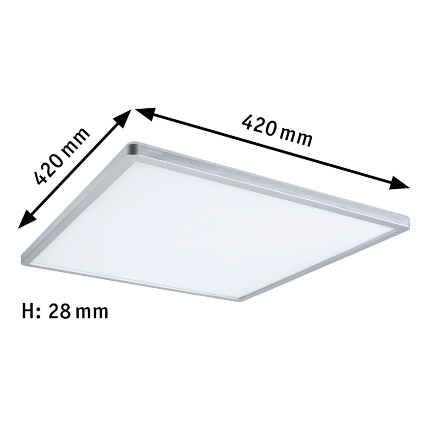Paulmann 71009 - LED/22W Панель с регулированием яркости ATRIA 230V 4000K 42x42 см матовый хром