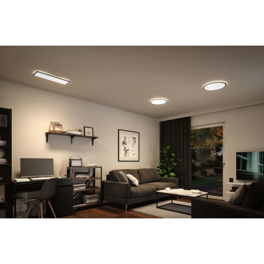 Paulmann 71016 - Світлодіодна панель LED/22W з регулюванням яскравості ATRIA 230В 4000К 42x42 см чорна