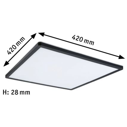 Paulmann 71016 - LED/22W Панель с регулированием яркости ATRIA 230V 4000K 42x42 см черный