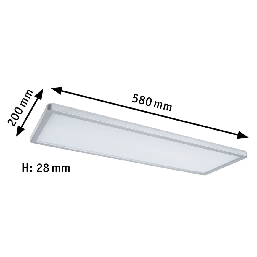 Paulmann 71020 - LED/20W RGBW Панель з регулюванням яскравості ATRIA 230V 4000K 20x58 см + пульт дистанційного керування