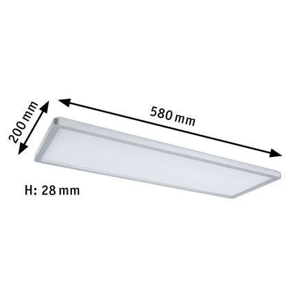 Paulmann 71020 - LED/20W RGBW Панель з регулюванням яскравості ATRIA 230V 4000K 20x58 см + пульт дистанційного керування