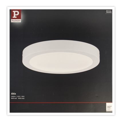 Paulmann 71021 - LED/22W Потолочный светильник ABIA 230V белая