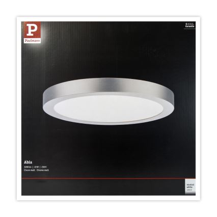 Paulmann 71023 - LED/22W Потолочный светильник ABIA 230V матовый хром