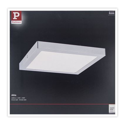 Paulmann 71024 - LED/22W Потолочный светильник ABIA 230V матовый хром
