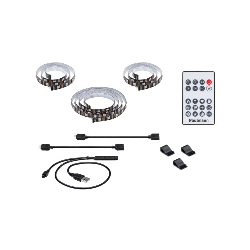 Paulmann 78880 - LED/3,5W RGB Стрічка для телевізора з регулюванням яскравості 2 м ZOLL 5V + пульт дистанційного керування