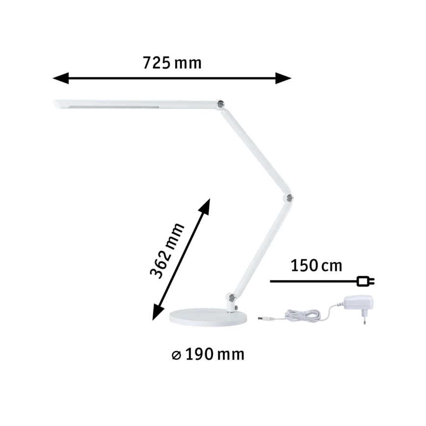 Paulmann 78911 - LED/10,6W Настільна лампа з регулюванням яскравості FLEXBAR 230V 3000/4000/6500K