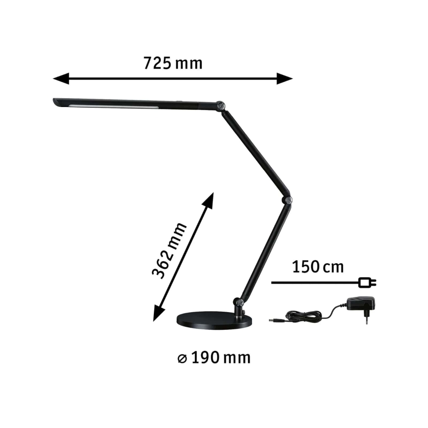 Paulmann 78912 - LED/10,6 Вт Регульована настільна лампа FLEXBAR 230В 3000/4000/6500K