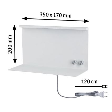 Paulmann 78919 - LED/4,5W Светильник с регулированием яркости с полкой и USB + LED/1,6W 230V