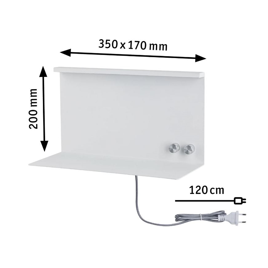 Paulmann 78919 - LED/4,5W Светильник с регулированием яркости с полкой и USB + LED/1,6W 230V