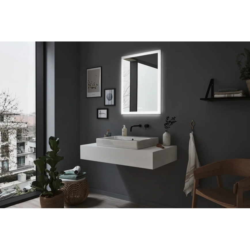 Paulmann 78951 - Светодиодное зеркало для ванной с подогревом и подсветкой, 22 Вт, IP44, с диммером, 230 В
