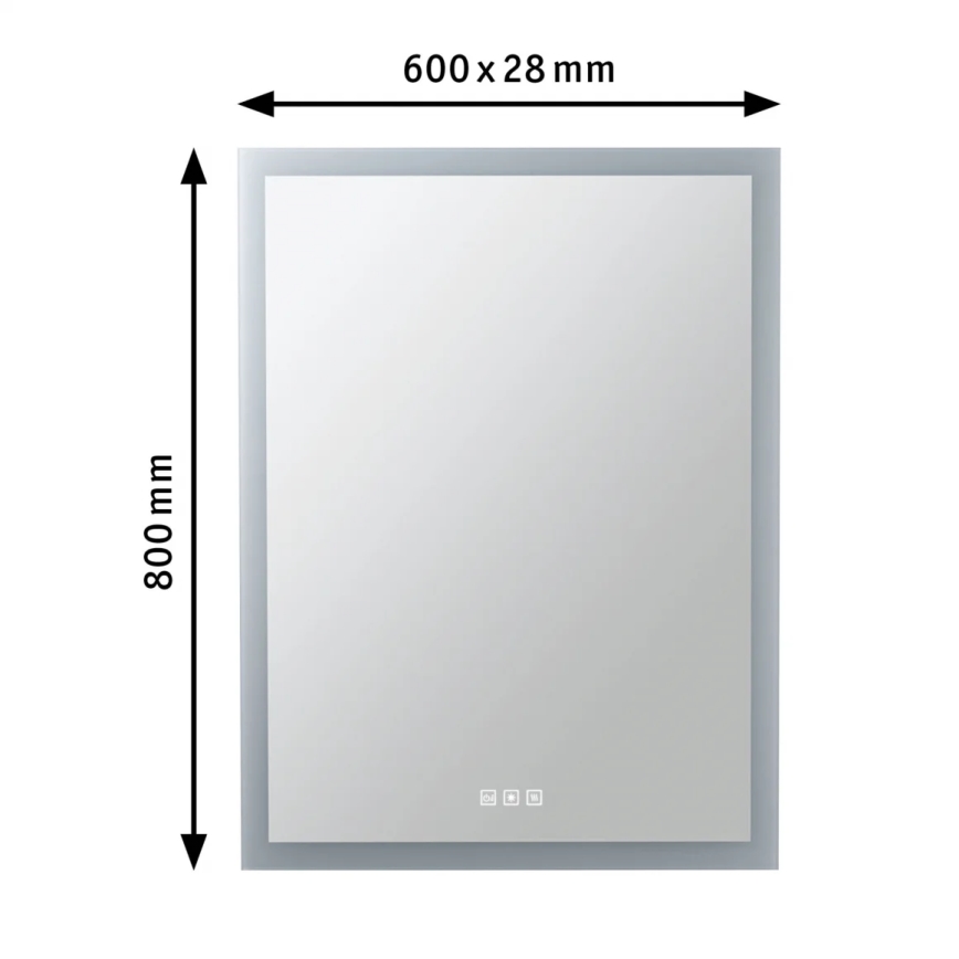 Paulmann 78951 - LED/22W IP44 Зеркало для ванной комнаты с подсветкой с регулированием яркости и подогревом 230V