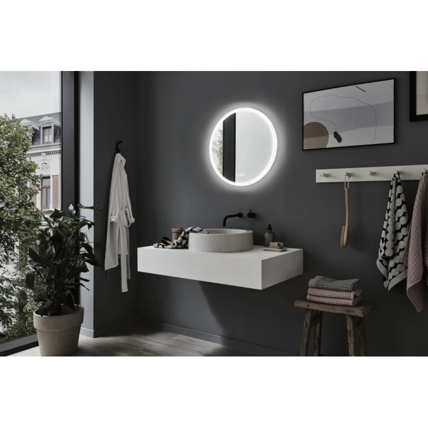 Paulmann 78952- LED/21W IP44 Дзеркало з регулюванням яскравості для ванної кімнати з підігрівом та із підсвіткою MIRA 230V