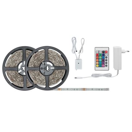 Paulmann 78980 - Светодиодная люстра с регулированием яркости RGB/28W SIMPLED 10м 230V + пульт ДУ