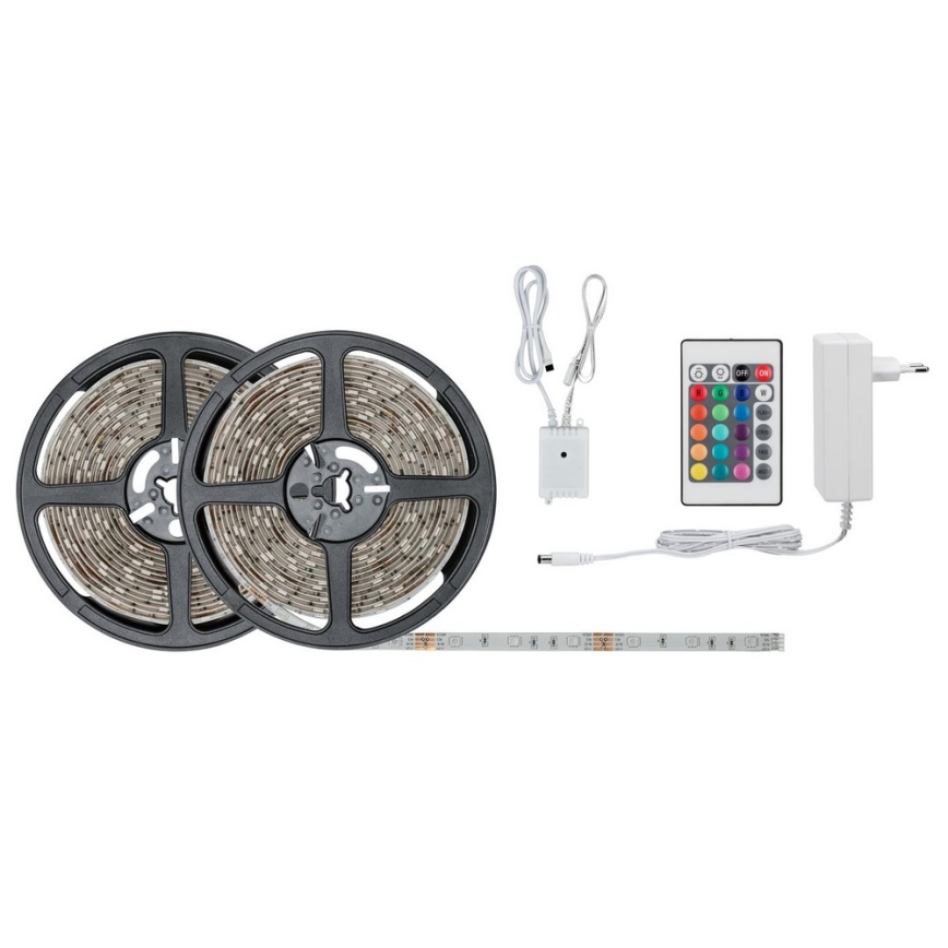 Paulmann 78980 -  Світлодіодна RGB/28W стрічка з регулюванням яскравості SIMPLED 10м 230V + ДК