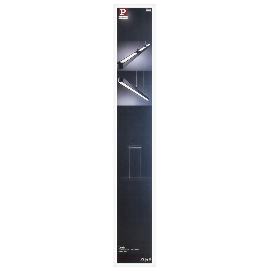Paulmann 79693 - LED/42W Підвісна люстра з регулюванням яскравості LENTO 230V чорний