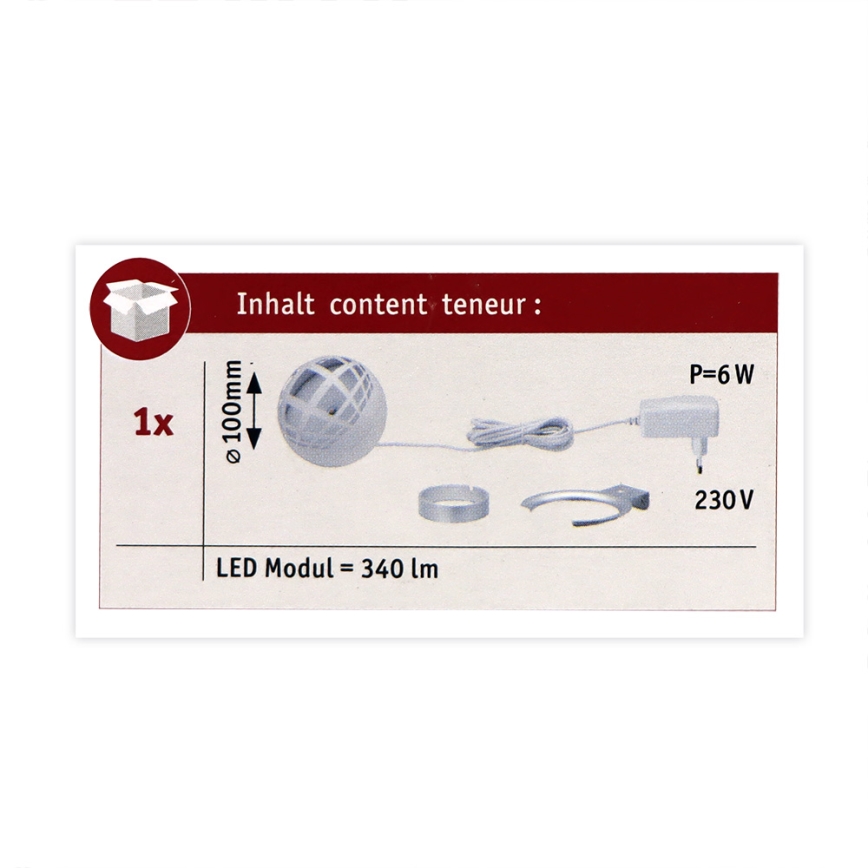 Paulmann 79697 - LED/6W Настільна лампа FAVIA 230V