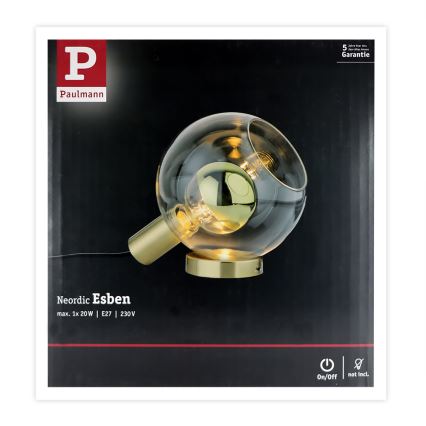 Paulmann 79727 - Настольная лампа ESBEN 1xE27/20W 230V