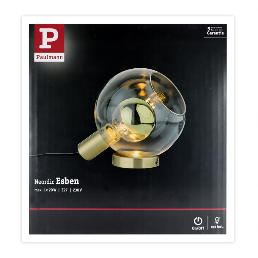 Paulmann 79727 - Настольная лампа ESBEN 1xE27/20W 230V