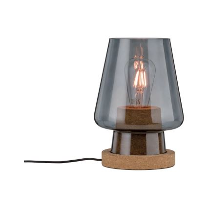 Paulmann 79736 - 1xE27/20W Настольная лампа IBEN 230V дымчатая