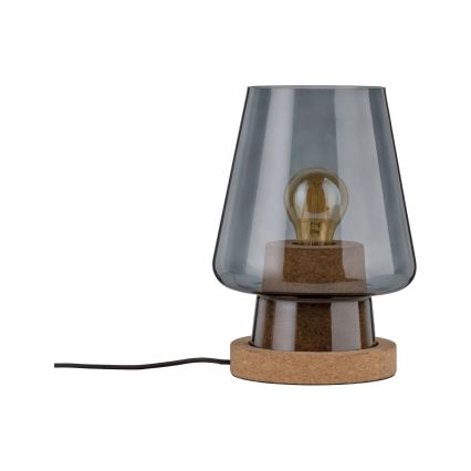 Paulmann 79736 - 1xE27/20W Настольная лампа IBEN 230V дымчатая
