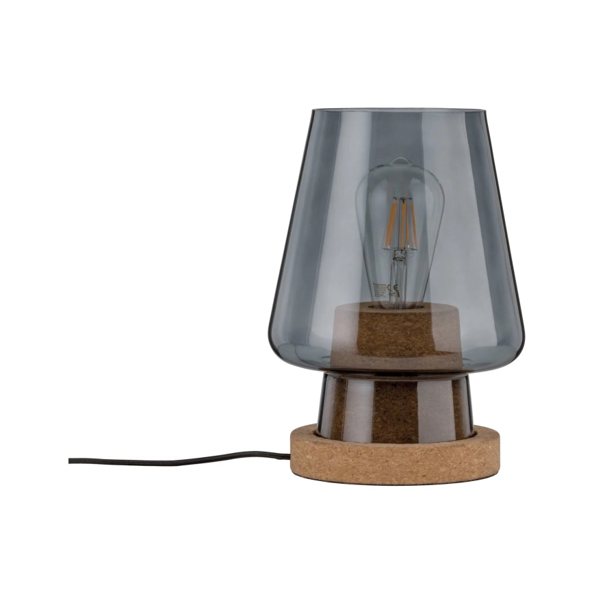 Paulmann 79736 - 1xE27/20W Настольная лампа IBEN 230V дымчатая