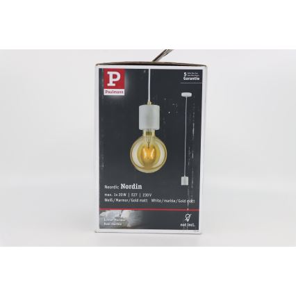 Paulmann 79750 - 1xE27/20W Подвесная люстра NORDIN 230V
