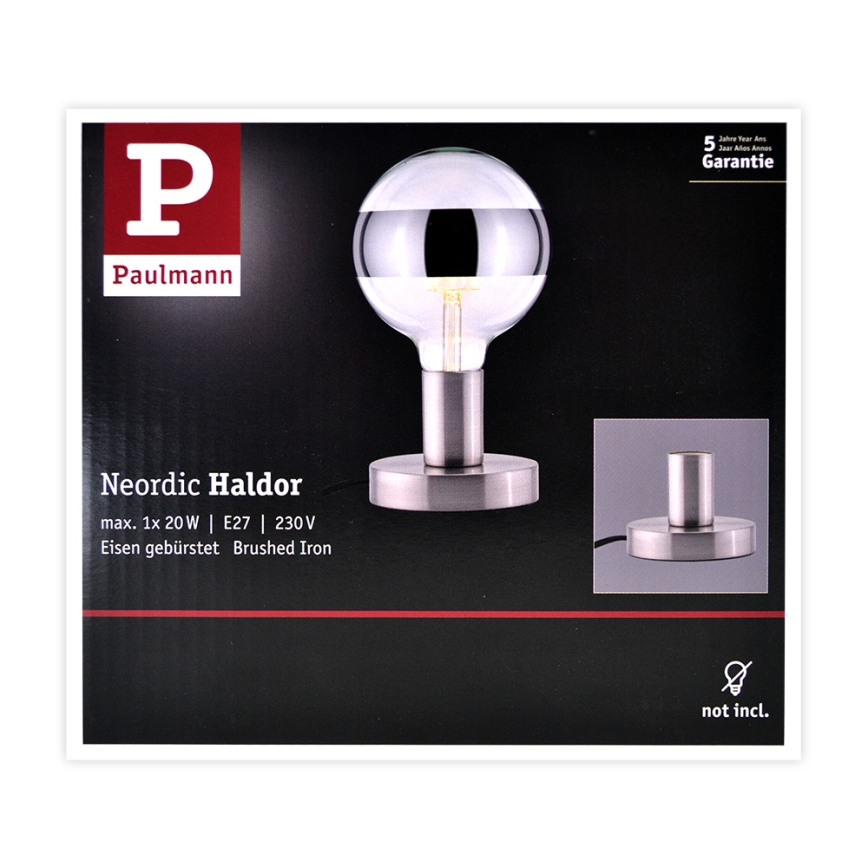 Paulmann 79759 - Настольная лампа HALDOR 1xE27/20W/230V