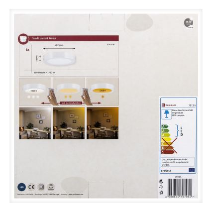 Paulmann 79795 - LED/13W Потолочный светильник CARPO 230V 2300/2500/3000K