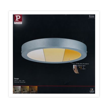 Paulmann 79798 - LED/16W Стельовий світильник CARPO 230V 2300/2500/3000K