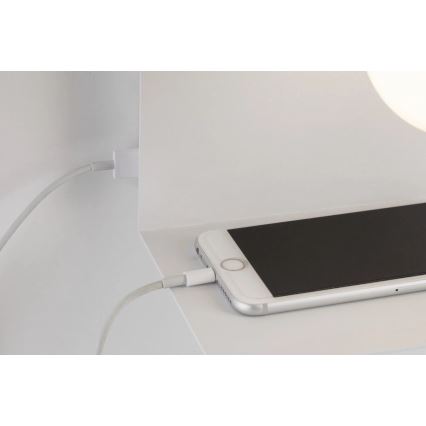 Paulmann 79812 - 1xE27/40W Настінний світильник з полицею та USB CALVANI 230V білий