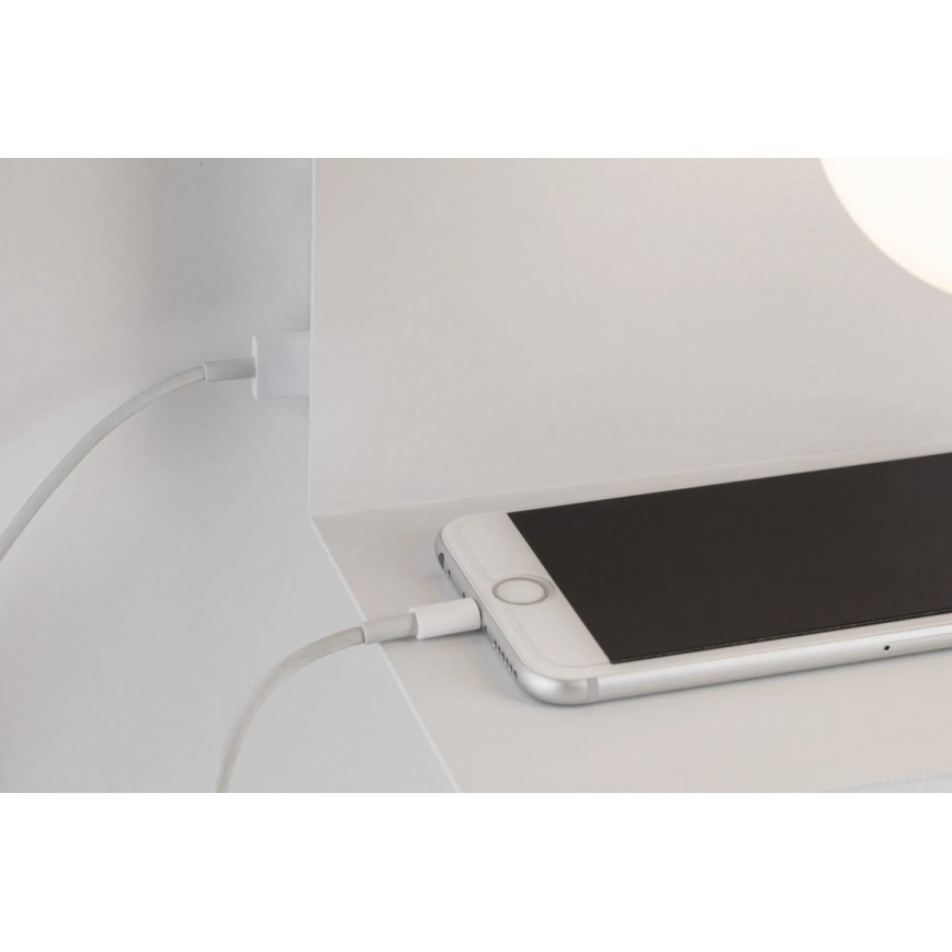 Paulmann 79812 - 1xE27/40W Настінний світильник з полицею та USB CALVANI 230V білий