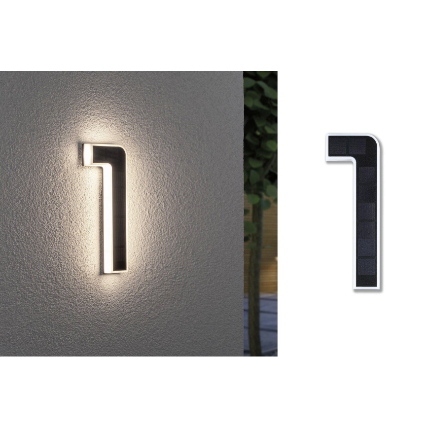 Paulmann 79842 - LED/0,2W IP44 Номер будинку на сонячній батареї 1,2V