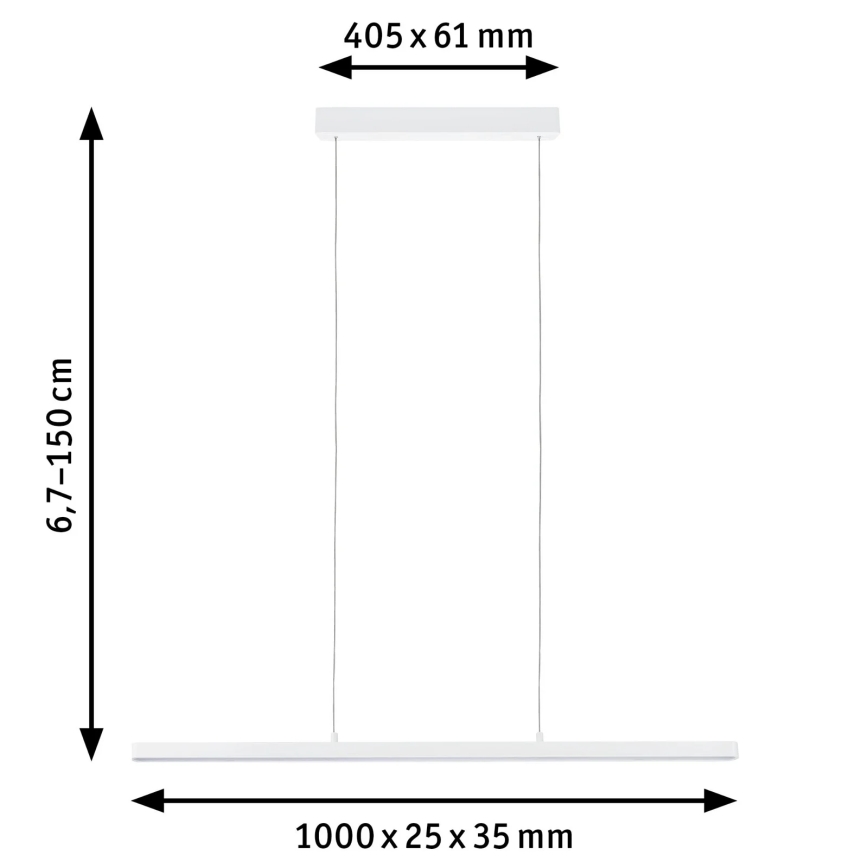 Paulmann 79903 - LED/43W Підвісна люстра з регулюванням яскравості SMART LENTO 230V 2700-6000K