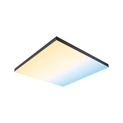 Paulmann 79913 - LED/31W RGBW затемнюваний стельовий світильник LORIA 230V 3000-6500K 59,5x59,5 cm чорний + пульт дистанційного керування