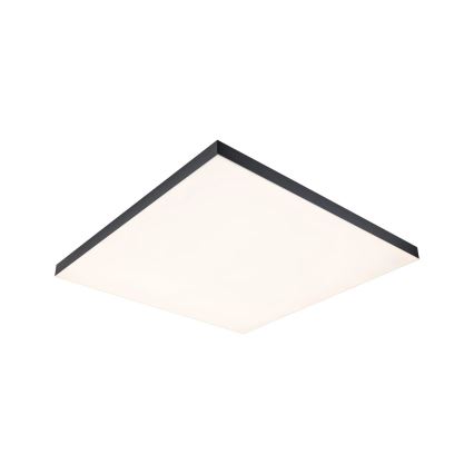 Paulmann 79913 - LED/31W RGBW затемнюваний стельовий світильник LORIA 230V 3000-6500K 59,5x59,5 cm чорний + пульт дистанційного керування