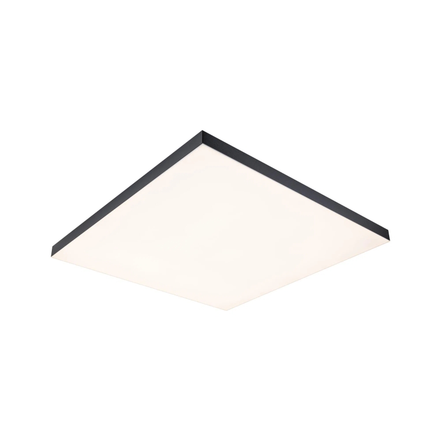 Paulmann 79913 - LED/31W RGBW затемнюваний стельовий світильник LORIA 230V 3000-6500K 59,5x59,5 cm чорний + пульт дистанційного керування