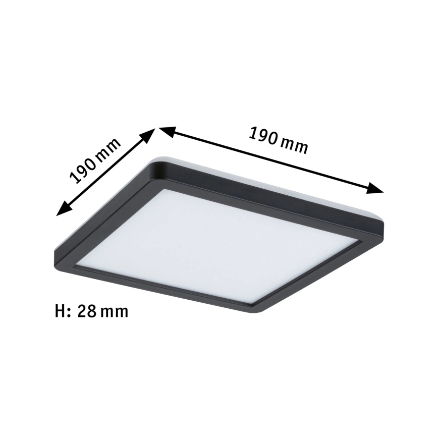 Paulmann 79920 - LED/11,2W Диммируемая панель ATRIA 230 В 3000K 19x19 см черная