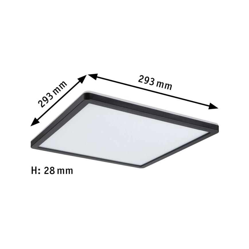 Paulmann 79921 - LED/16 Вт Панель ATRIA з регулюванням яскравості 230 В 3000K 29,3x29,3 см чорна