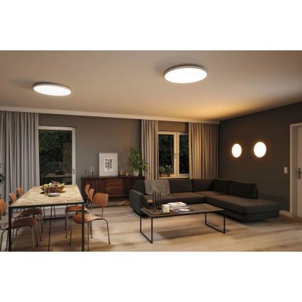 Paulmann 79929 - LED/22W RGBW стельний світильник LORIA з регульованою яскравістю 230V діаметр 40 см білий