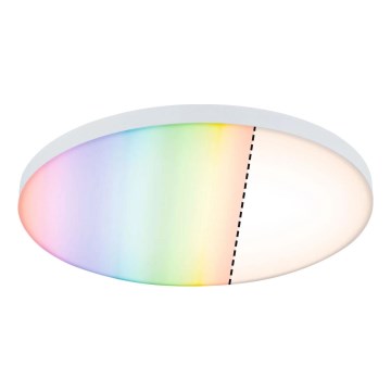 Paulmann 79929 - LED/22W RGBW стельний світильник LORIA з регульованою яскравістю 230V діаметр 40 см білий