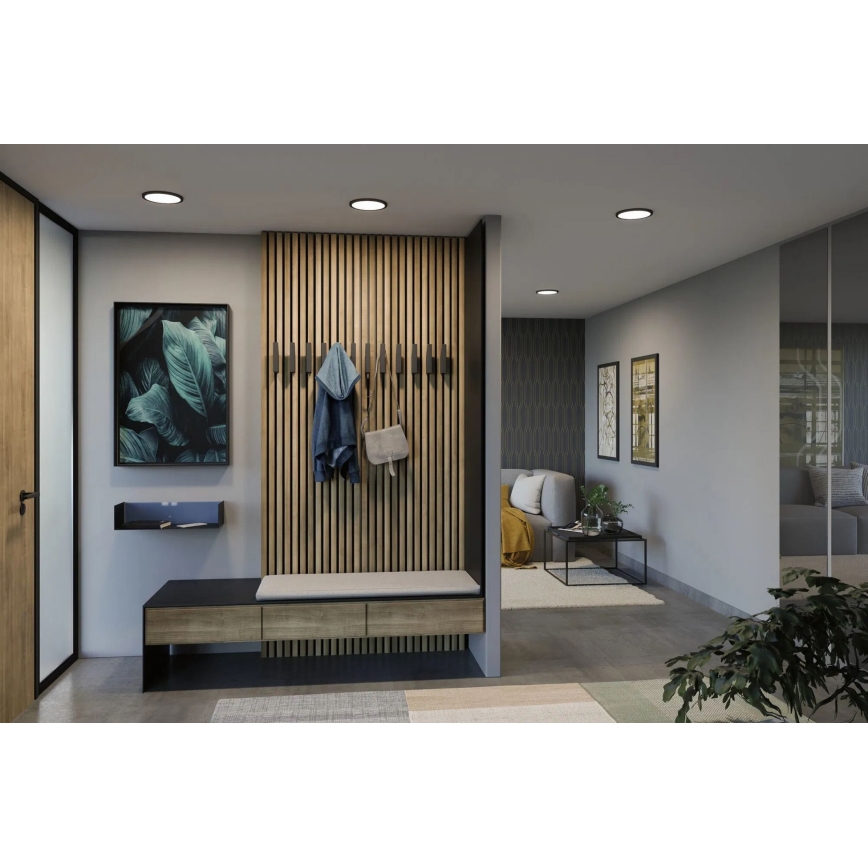 Paulmann 79965 - LED/13W IP44 Диммируемый встраиваемый потолочный светильник для ванной AREO 230V диаметр 17,5 см черный