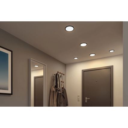 Paulmann 79965 - LED/13W IP44 Диммируемый встраиваемый потолочный светильник для ванной AREO 230V диаметр 17,5 см черный