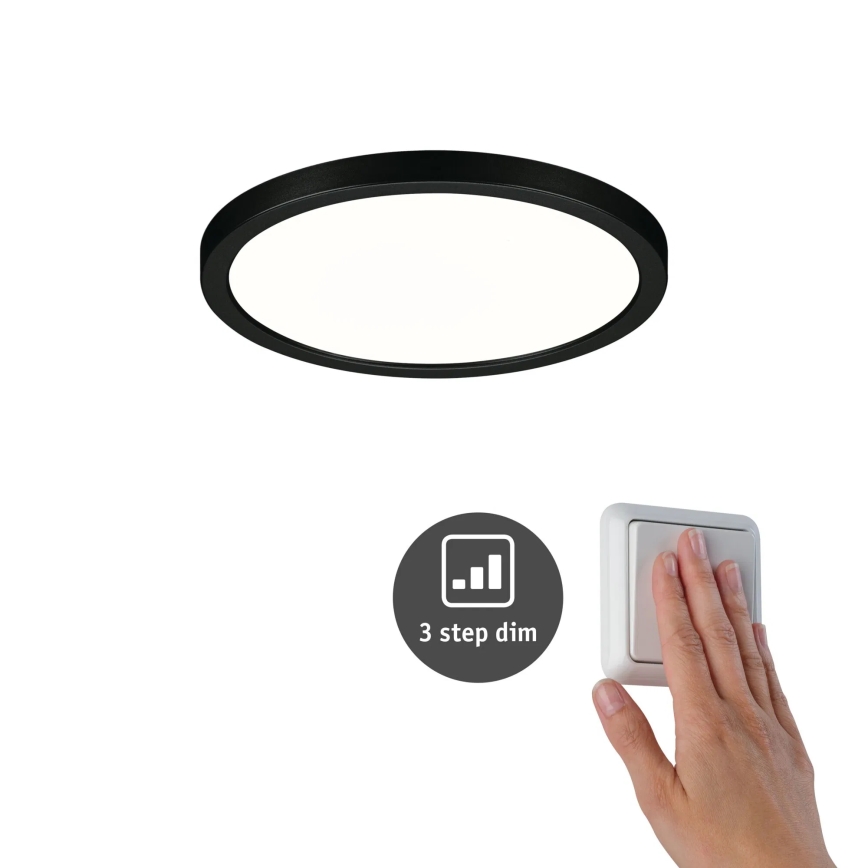 Paulmann 79965 - LED/13W IP44 Диммируемый встраиваемый потолочный светильник для ванной AREO 230V диаметр 17,5 см черный