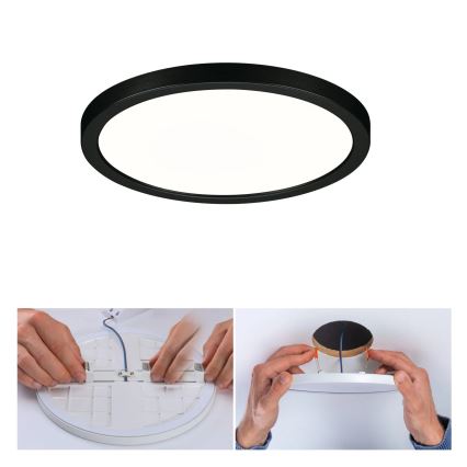 Paulmann 79965 - LED/13W IP44 Диммируемый встраиваемый потолочный светильник для ванной AREO 230V диаметр 17,5 см черный