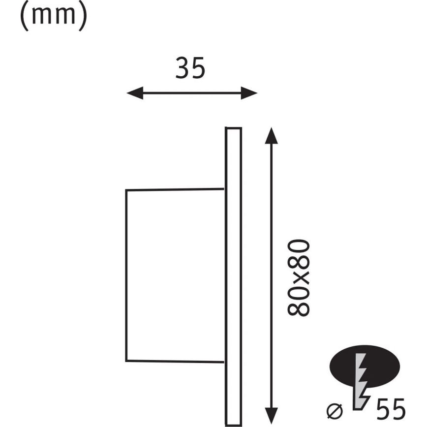Paulmann 79999 - LED/1W Лестничный светильник TSARO 230V Follow/белый