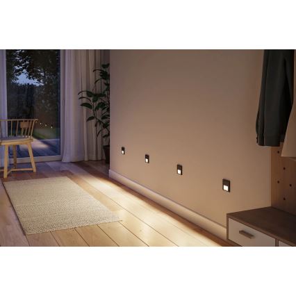 Paulmann 80001 - LED/1W Сходовий світильник TSARO 230V Follow/чорний