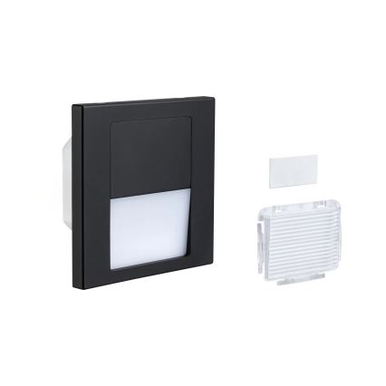 Paulmann 80001 - LED/1W Сходовий світильник TSARO 230V Follow/чорний