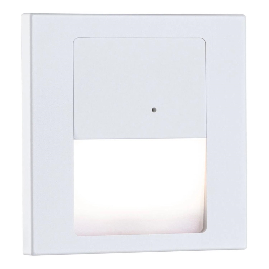 Paulmann 80002 - LED/1W Лестничный светильник с датчиком TSARO 230V Lead/белый
